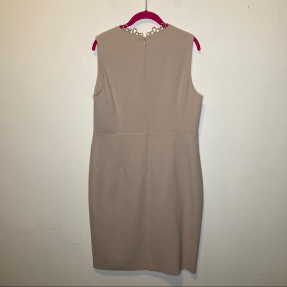 Elie Tahari Tan Saylah Sheath Lace Midi Dress 12 - Picture 7 of 7